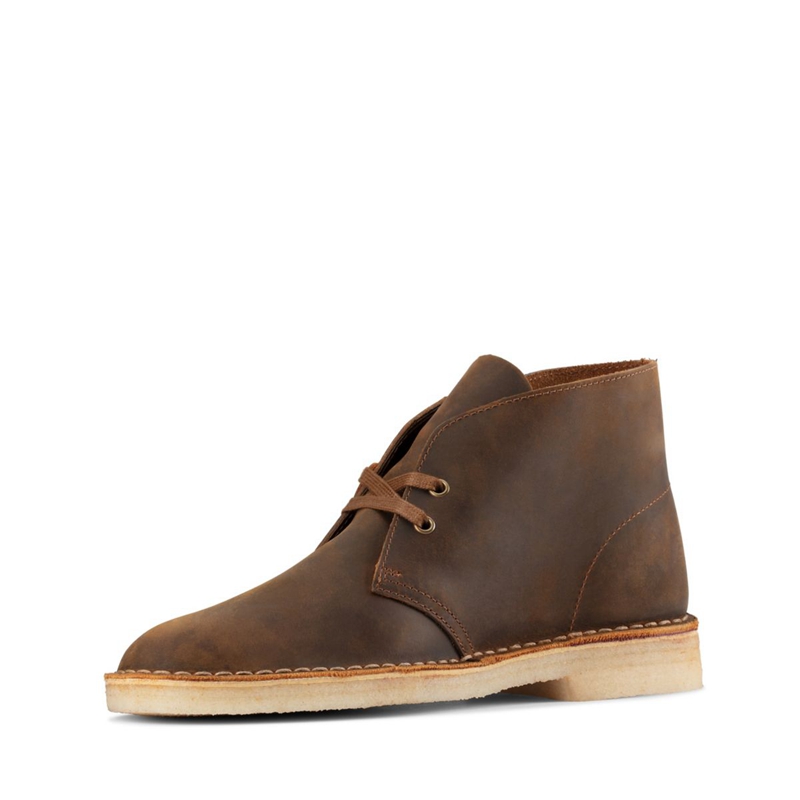 Brown Men's Clarks Beeswax Ankle Boots | 0476215-QP