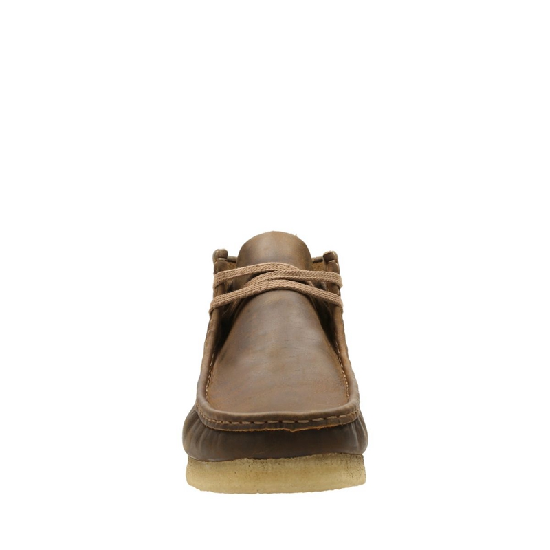 Brown Men's Clarks Beeswax Desert Boots | 6237950-UO