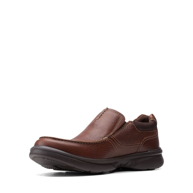 Brown Men's Clarks Bradley Free Tan Tumbled Loafers | 1205739-IY