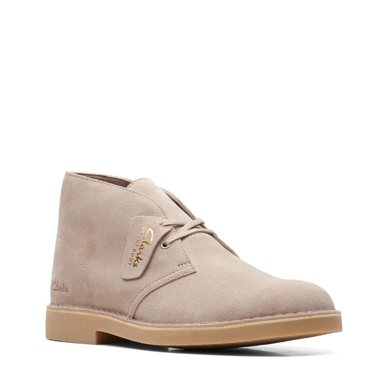 Brown Men's Clarks Evo Sand Suede Desert Boots | 4623879-GP