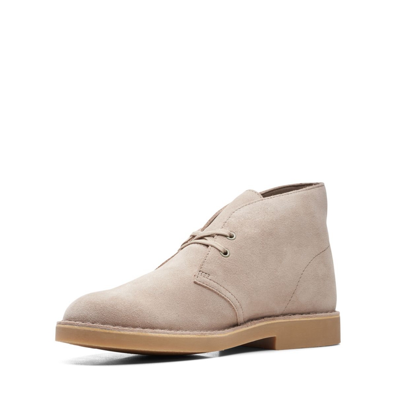 Brown Men's Clarks Evo Sand Suede Desert Boots | 4623879-GP