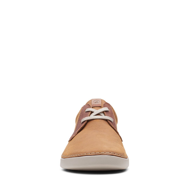 Brown Men's Clarks Gereld Low Tan Leather Slip Ons | 9241563-OK