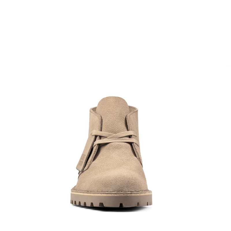 Brown Men's Clarks Rock Sand Suede Chukka Boots | 8136429-NI