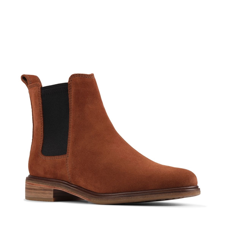 Brown Women's Clarks Clarkdale Arlo Chelsea Boots | 1049287-WB