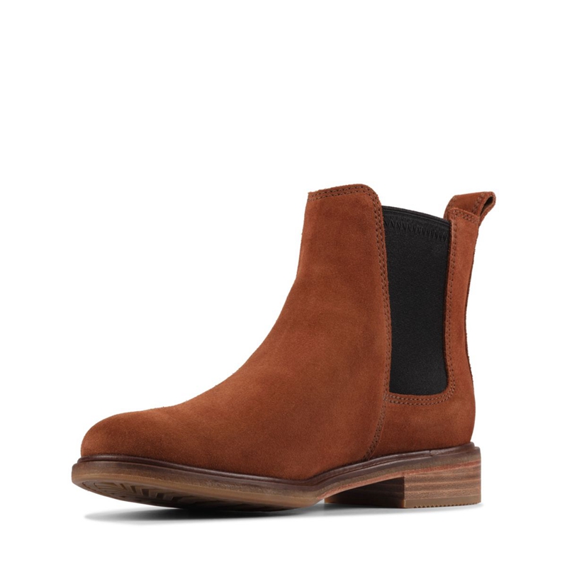 Brown Women's Clarks Clarkdale Arlo Chelsea Boots | 1049287-WB