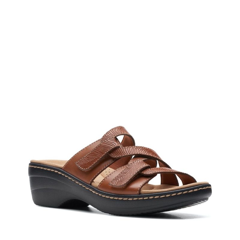 Brown Women's Clarks Merliah Karli Tan Sandals | 5320794-ZY