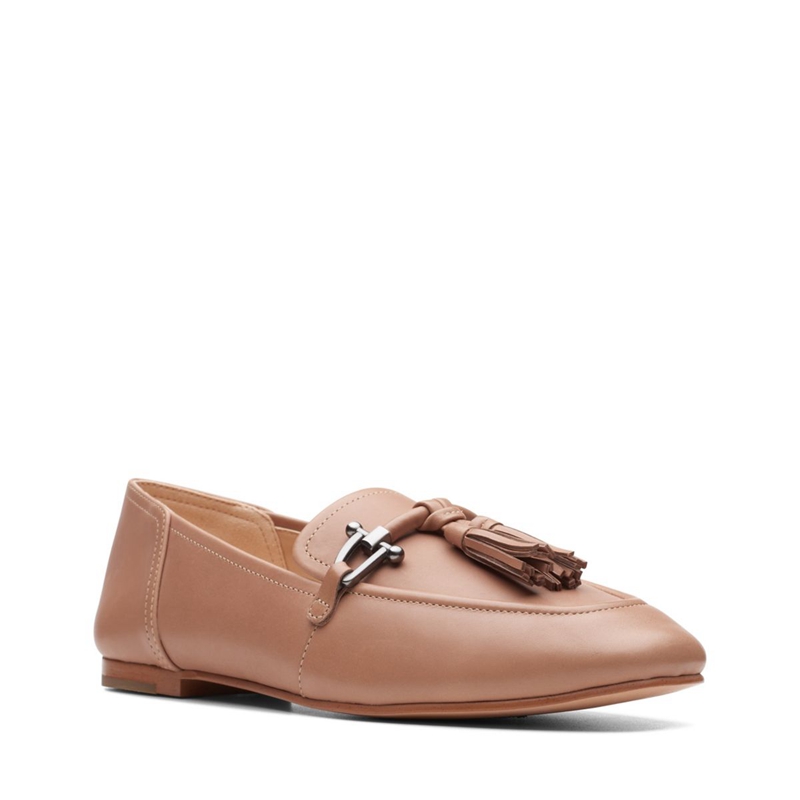 Brown Women's Clarks Pure 2 Tassel Praline Combi Pumps | 1639752-ML