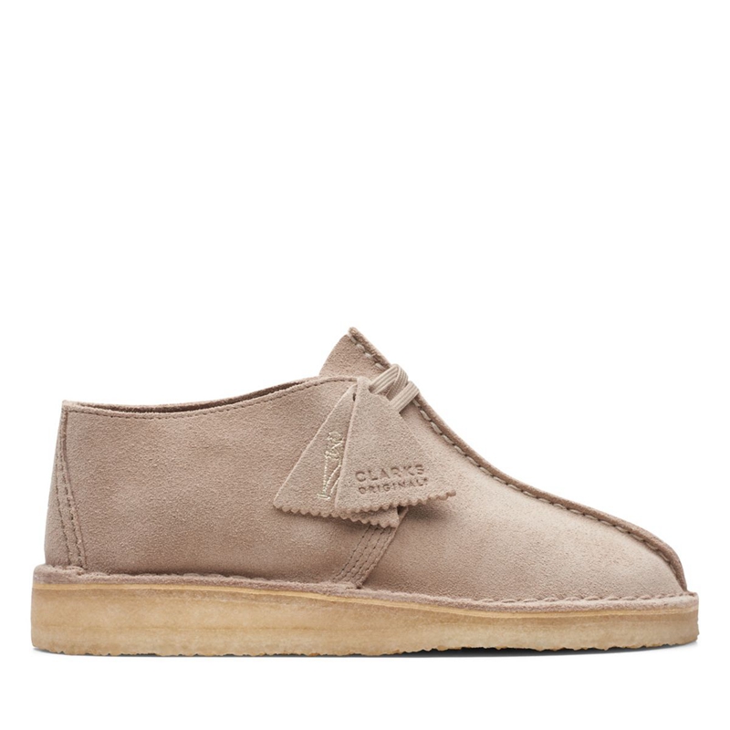 Brown Women\'s Clarks Trek. Sand Suede Slip Ons | 7142569-BK