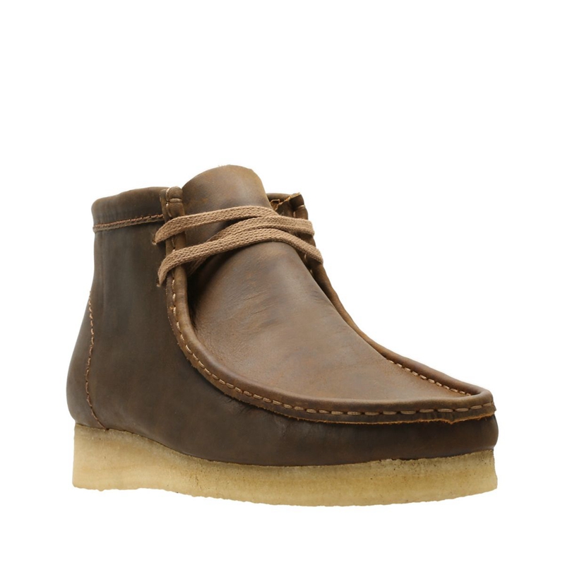 Chocolate Men's Clarks Beeswax Booties | 0872634-VT