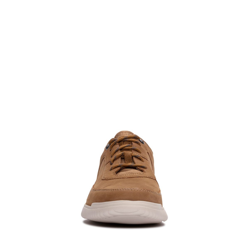 Dark Brown Men's Clarks Donaway Lace Nubuck Sneakers | 7041356-ZS