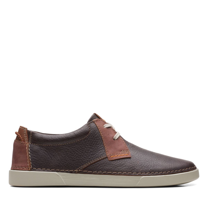 Dark Brown Men\'s Clarks Gereld Low Lea Slip Ons | 6503824-AX