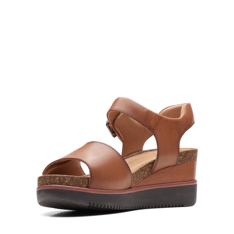 Dark Brown Women's Clarks Lizby Strap Lea Sandals | 7305216-EL