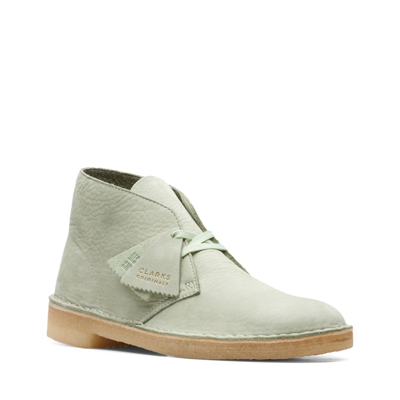 Green Men's Clarks Pale Desert Boots | 3129704-MP