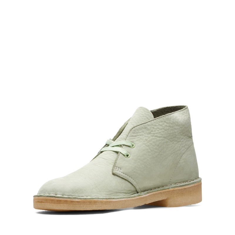 Green Men's Clarks Pale Desert Boots | 3129704-MP