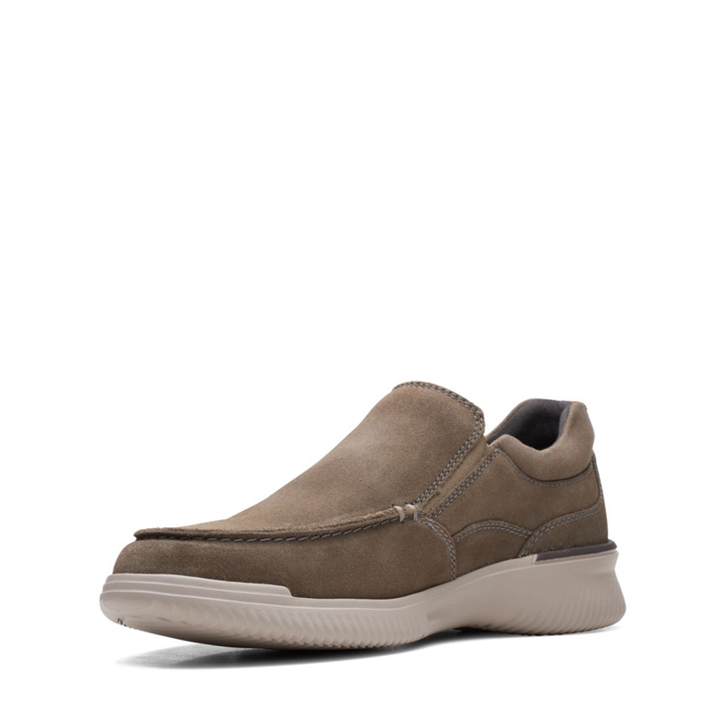 Grey Men's Clarks Donaway Free Stone Slip Ons | 2751436-DI