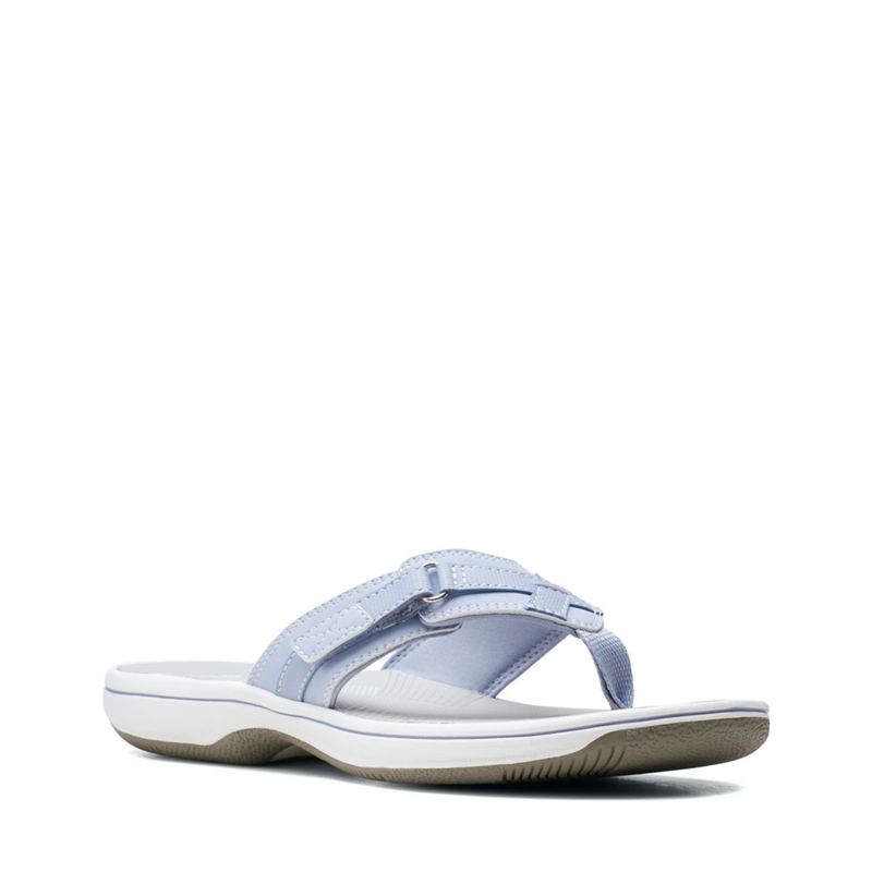 Lavender Women's Clarks BREEZE SEA Flip Flops | 3657289-LN