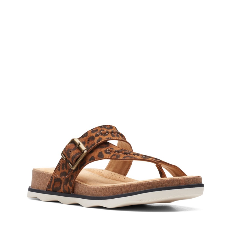 Leopard Women's Clarks Brynn Madi Print Sandals | 3104257-VL