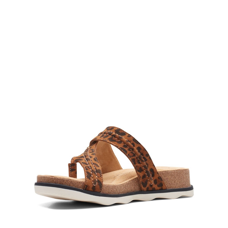 Leopard Women's Clarks Brynn Madi Print Sandals | 3104257-VL