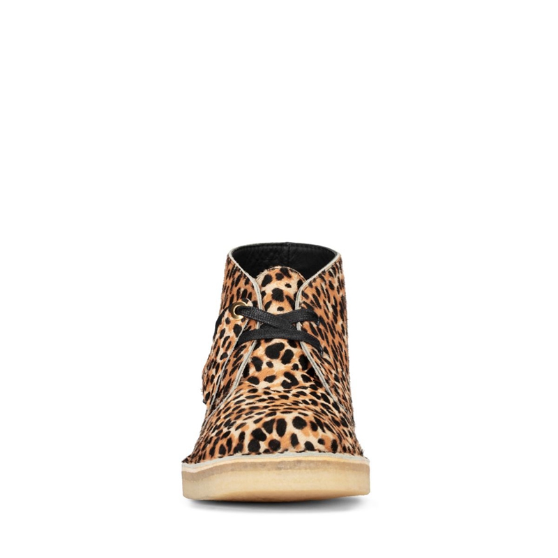 Leopard Women's Clarks PRT Pony Desert Boots | 0365782-FN