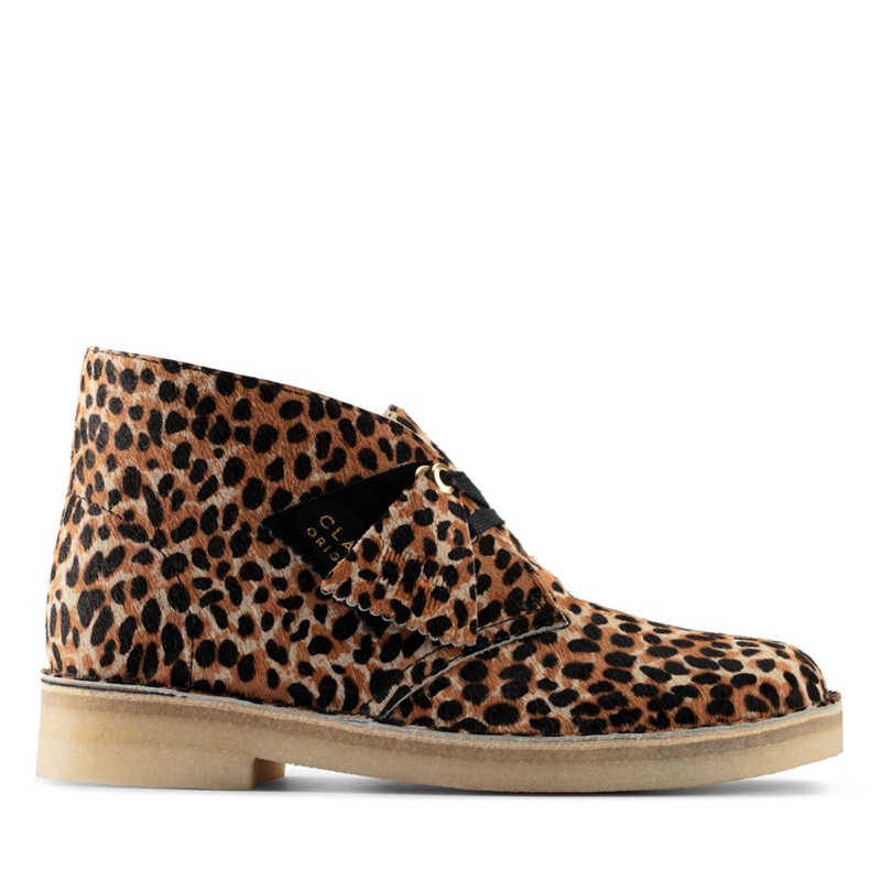 Leopard Women\'s Clarks PRT Pony Desert Boots | 0365782-FN