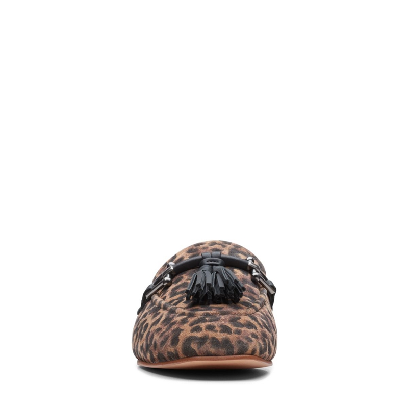 Leopard Women's Clarks Pure 2 Tassel Print Pumps | 6904351-NQ