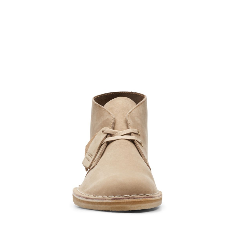 Light Brown Men's Clarks Nubuck Desert Boots | 9273401-ME