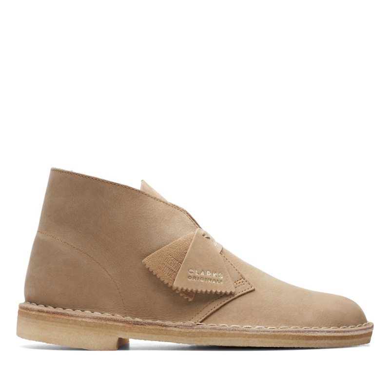 Light Brown Men\'s Clarks Nubuck Desert Boots | 9273401-ME