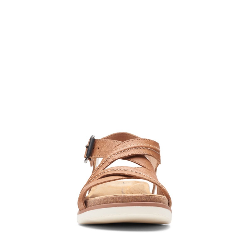 Light Brown Women's Clarks Brynn Ave Lea Sandals | 8791563-QJ