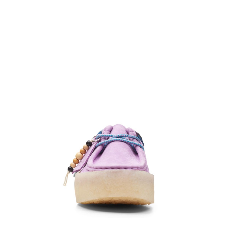 Light Purple Women's Clarks Wallabee Cup Slip Ons | 1943875-UL