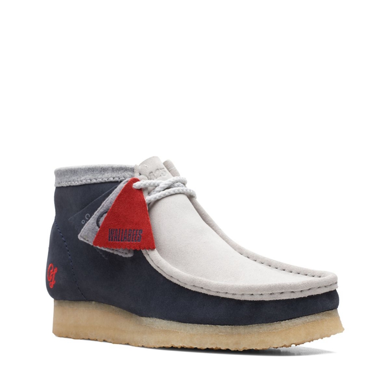 Navy / Grey Men's Clarks VCY Booties | 8307495-BG