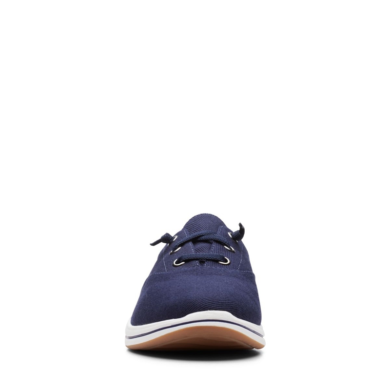 Navy Women's Clarks Breeze Ave Sneakers | 2980735-AK