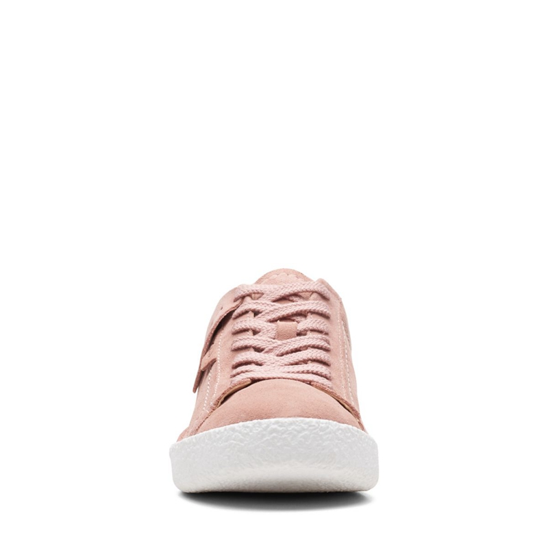 Rose Women's Clarks Craft Cup Lace Suede Sneakers | 9423780-JG