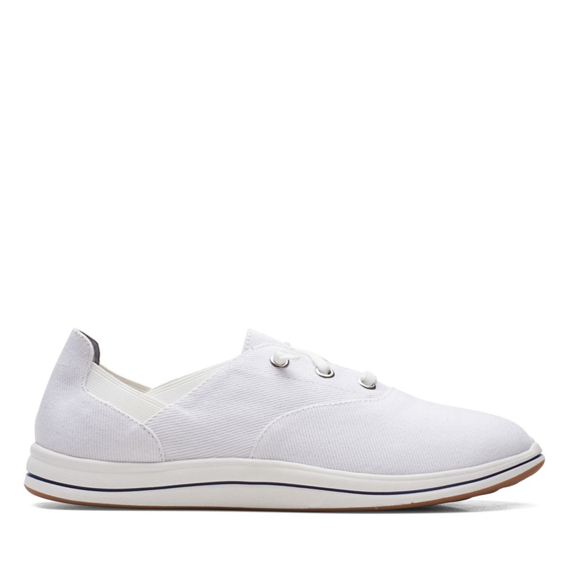 White Women\'s Clarks Breeze Ave Sneakers | 6458397-SW