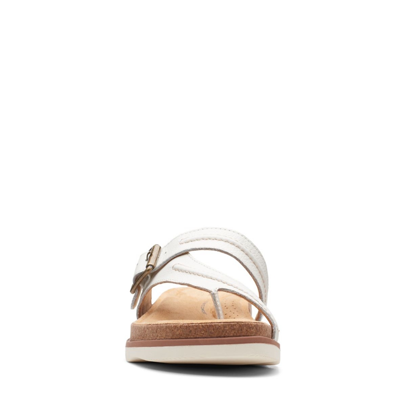 White Women's Clarks Brynn Madi Leather Sandals | 9761045-PT