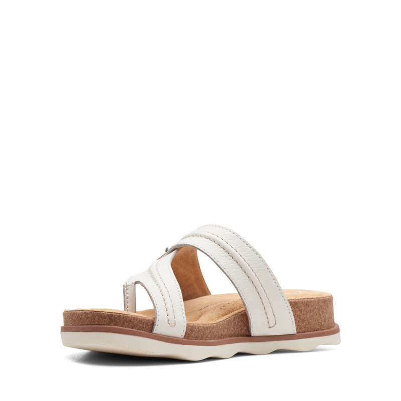 White Women's Clarks Brynn Madi Leather Sandals | 9761045-PT