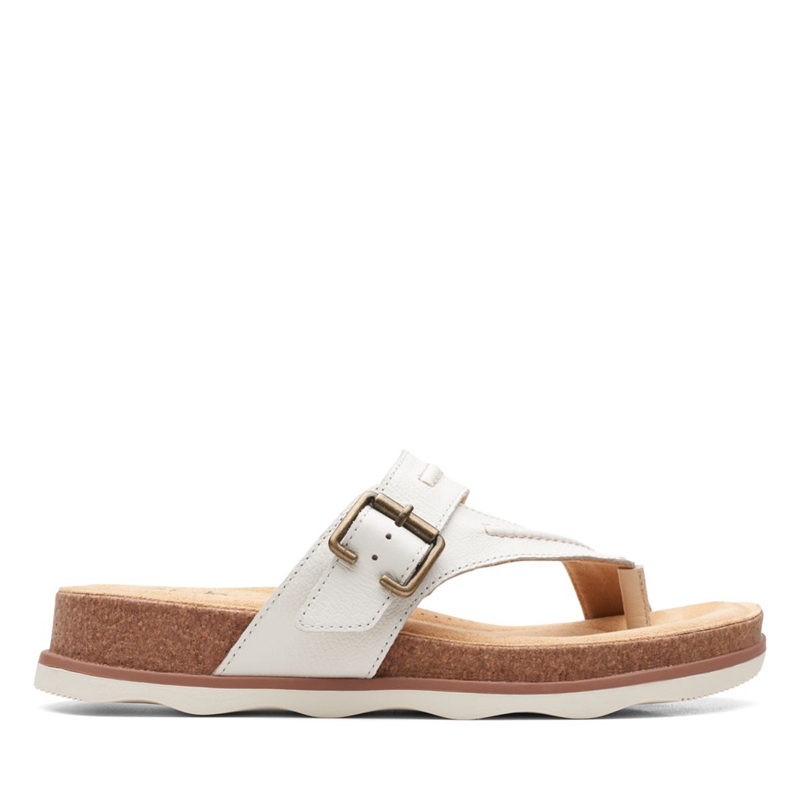 White Women\'s Clarks Brynn Madi Leather Sandals | 9761045-PT