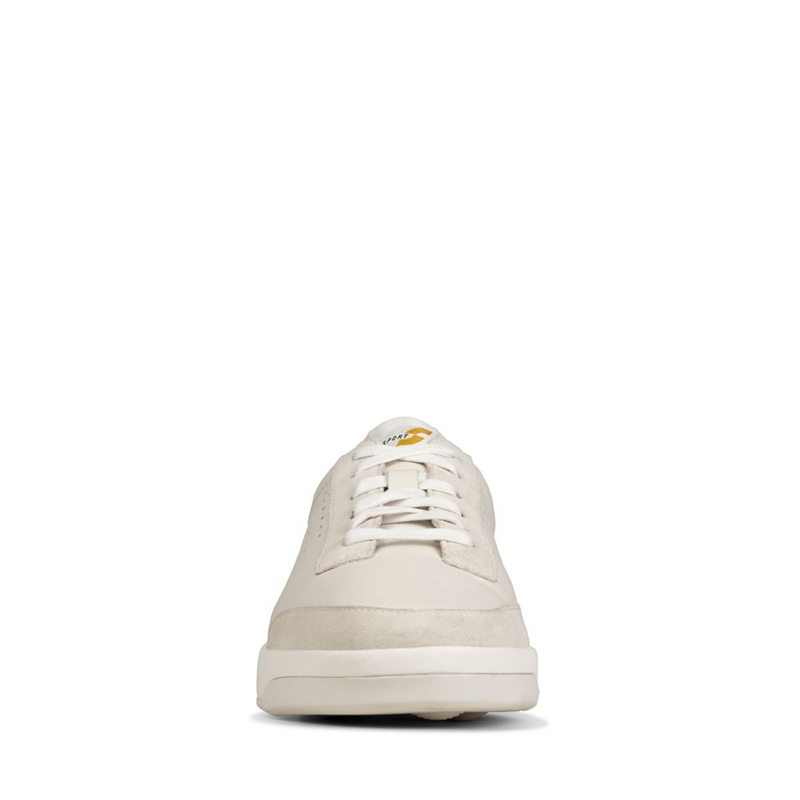 White Women's Clarks Hero Air Lace Leather Sneakers | 3025961-IW