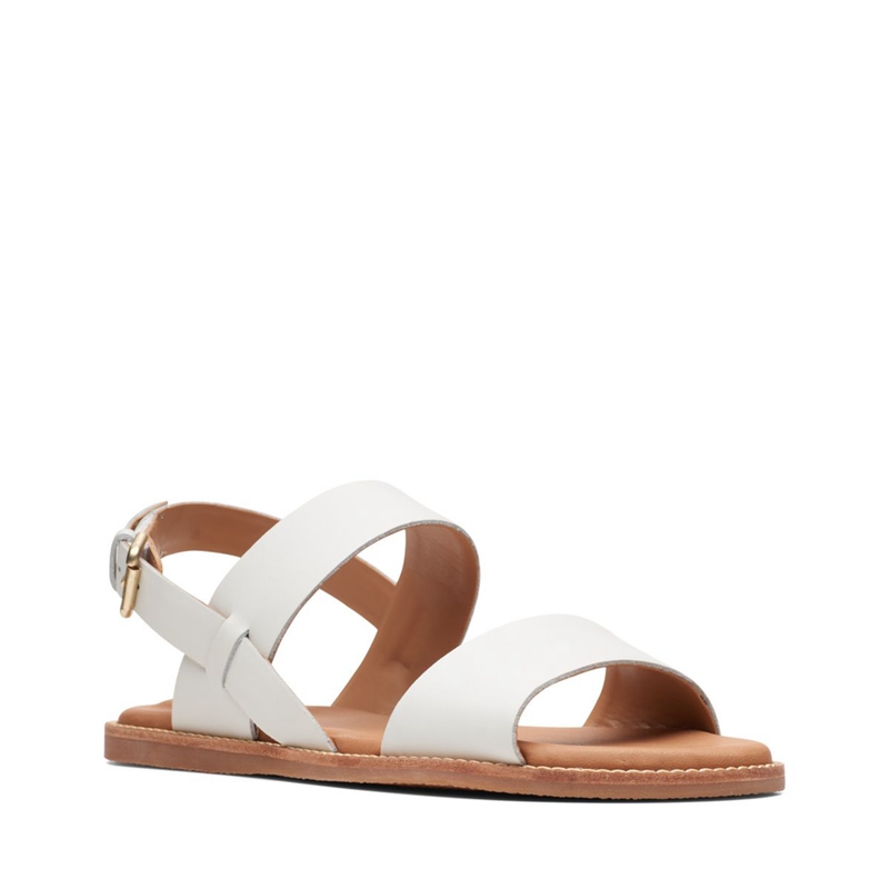 White Women's Clarks Karsea Strap Sandals | 7159430-MG