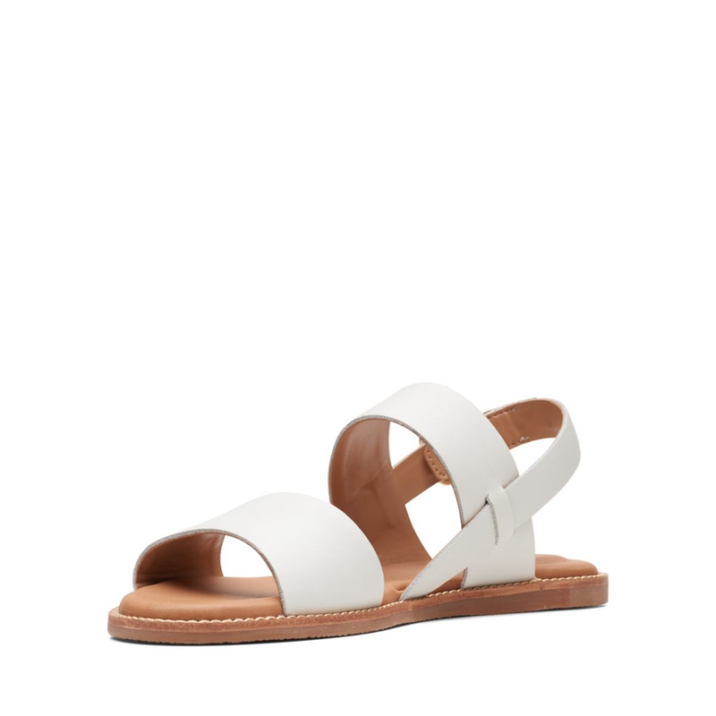 White Women's Clarks Karsea Strap Sandals | 7159430-MG