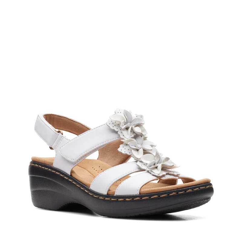 White Women's Clarks Merliah Sheryl Sandals | 7632841-HT